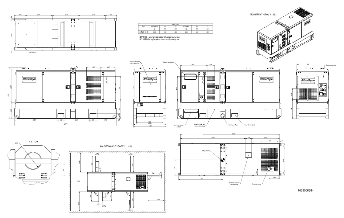 QAS 200 Kd Generator-technical-drawing