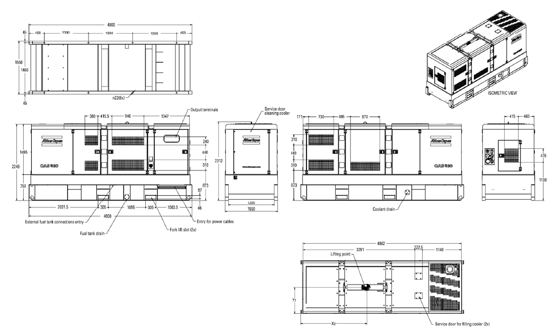 QAS 630 Kd Generator-technical-drawing